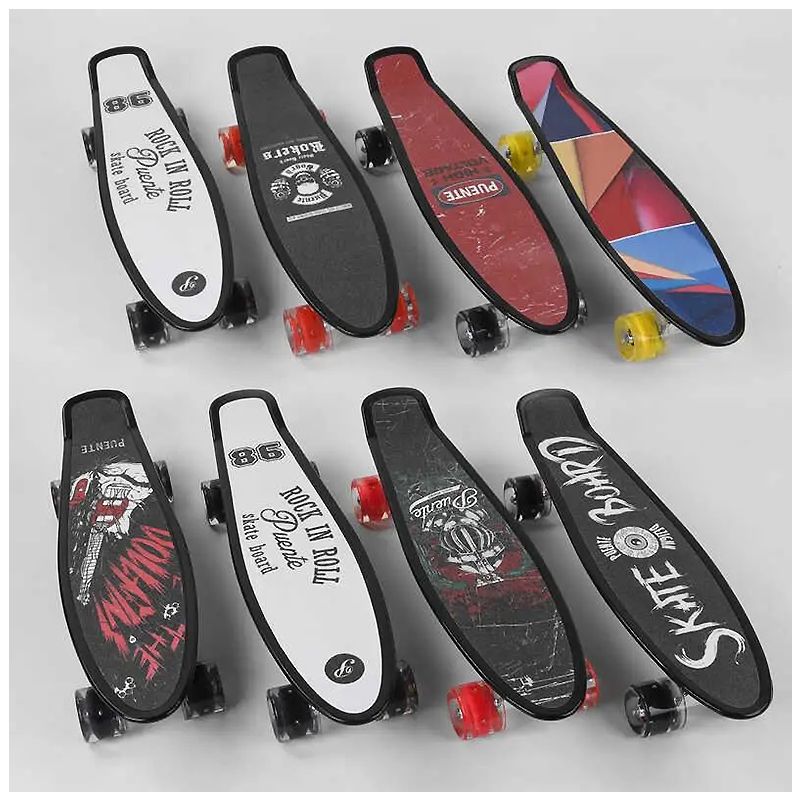 Скейт Пенні борд Best Board, 8 видів, колеса PU світяться, d=6см (S-00635) thumbnail popup