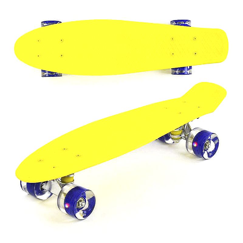 Скейт пенні борд Best Board, жовтий, дошка =55см, колеса PU (1010) thumbnail popup