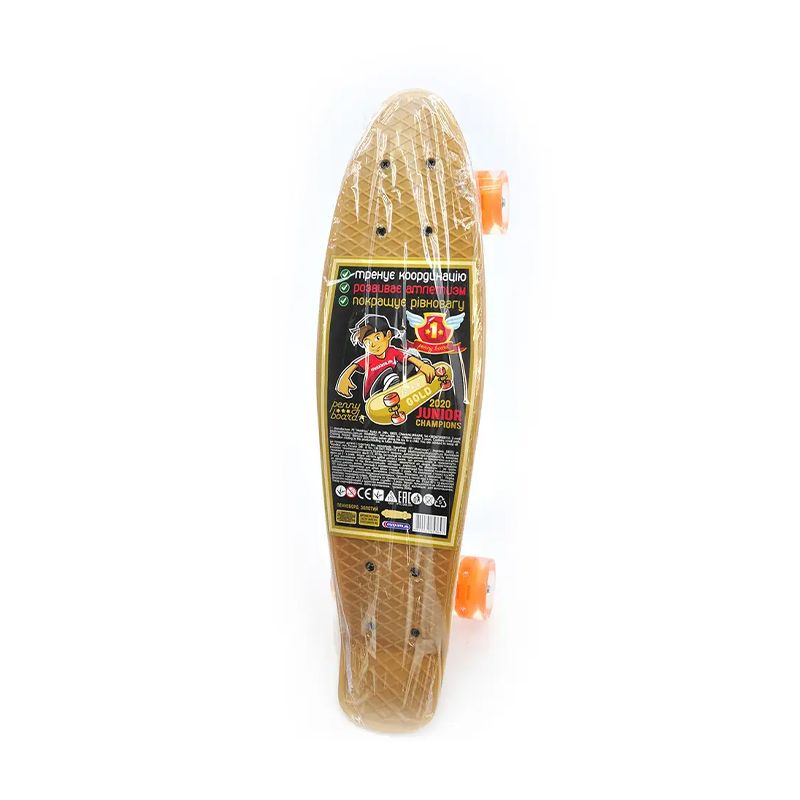 Скейт Пенніборд золотий 56 * 15 * 12 см, LED-ПУколеса, алюм. Підвіс thumbnail popup