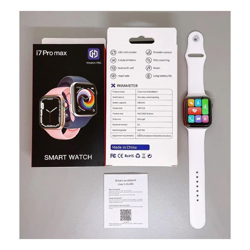 Смарт годинник Smart Watch I7 Pro Max Серія 7, білий, водонепроникний (I7 Pro Max White) thumbnail popup