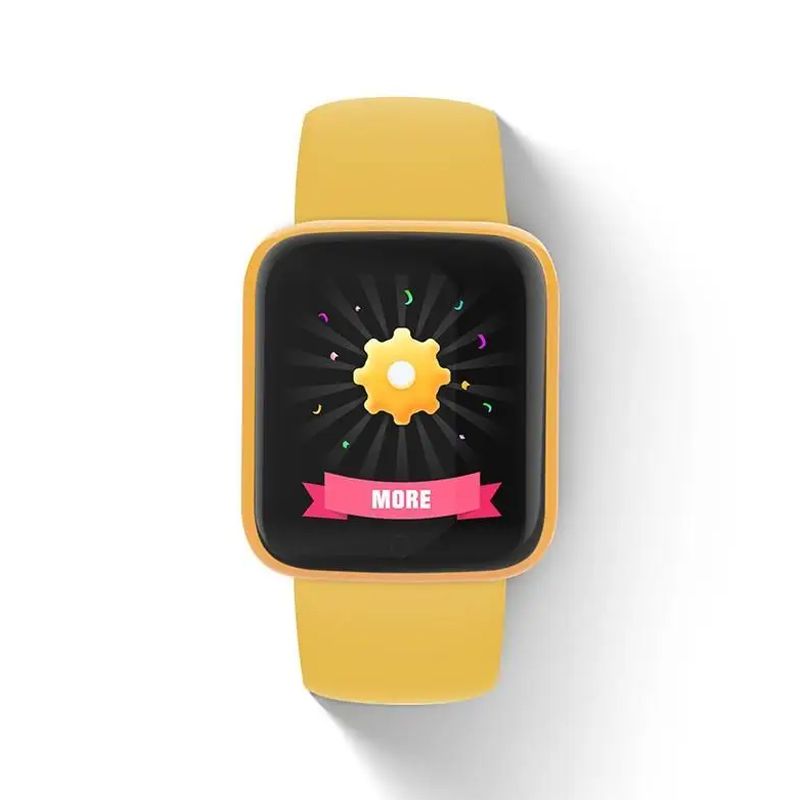 Смарт-годинник Smart Watch Y68 крокомір, підрахунок калорій, кольоровий екран (Y68 Yellow) thumbnail popup
