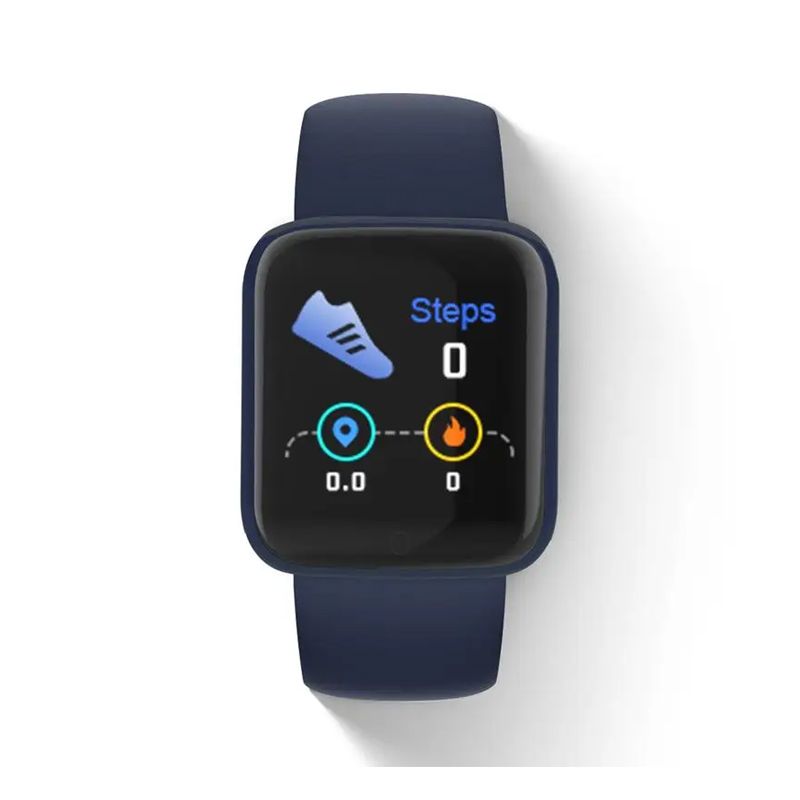 Смарт-годинник Smart Watch Y68 крокомір, підрахунок калорій, кольоровий екран (Y68 Blue) thumbnail popup