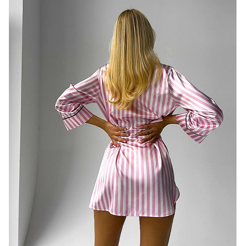 Сорочка для дому Domino Victoria's Secret з шовку, жіноча, ніжно рожева, р.L/XL (1106) thumbnail popup