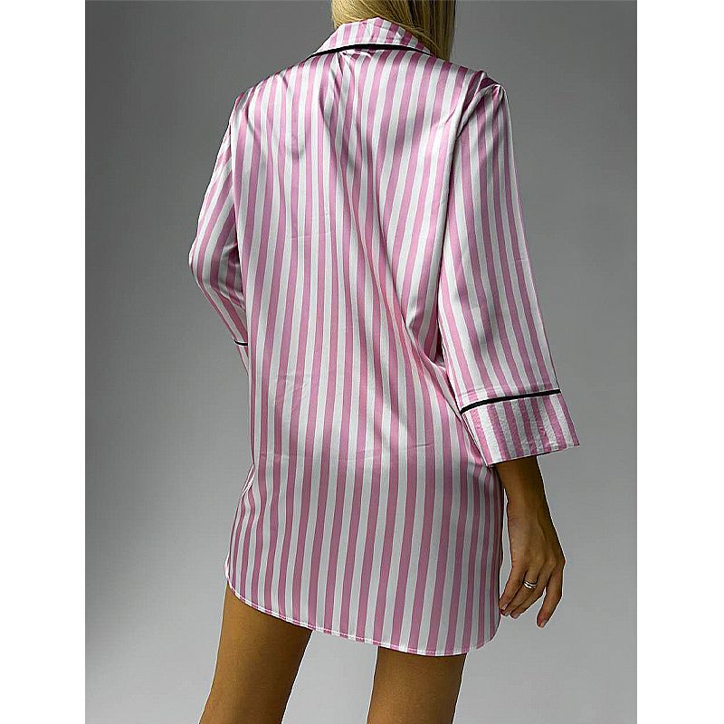 Сорочка для дому Domino Victoria's Secret з шовку, жіноча, ніжно рожева, р.L/XL (1106) thumbnail popup