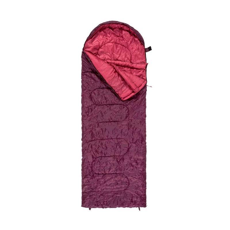 Спальний мішок-ковдра Rocktrail з капюшоном весна осінь — 0.5C, бордовий thumbnail popup