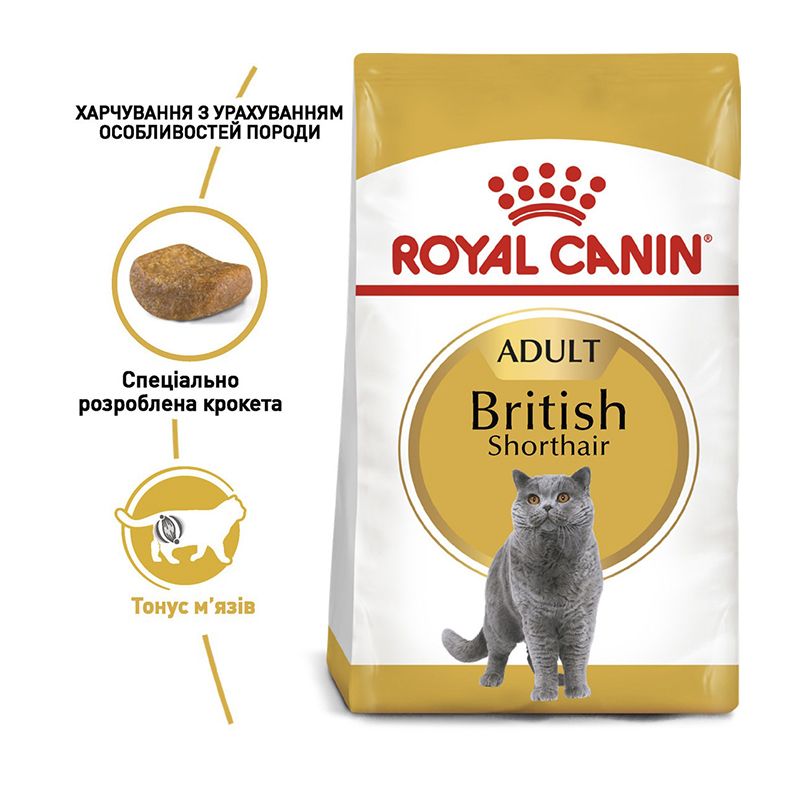 Сухий корм для дорослих котів породи британська короткошерста Royal Canin British Shorthair Adult 2 thumbnail popup
