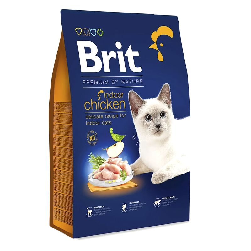 Сухий корм для котів, які живуть у приміщенні Brit Premium by Nature Cat Indoor 8 кг (курка) thumbnail popup