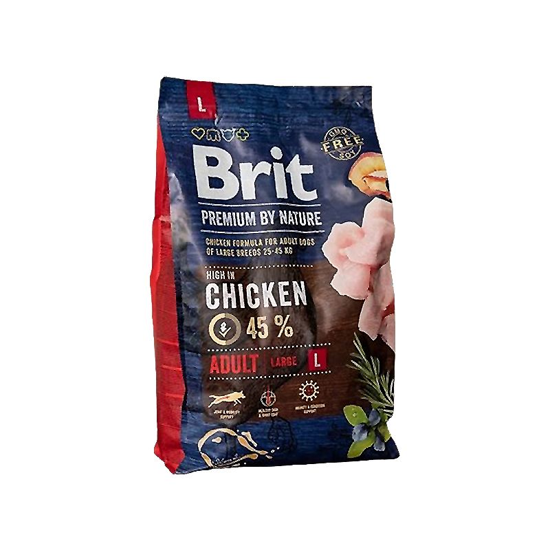 Сухий корм для собак Brit Premium Dog Adult L 3 кг - курка - 148685 thumbnail popup