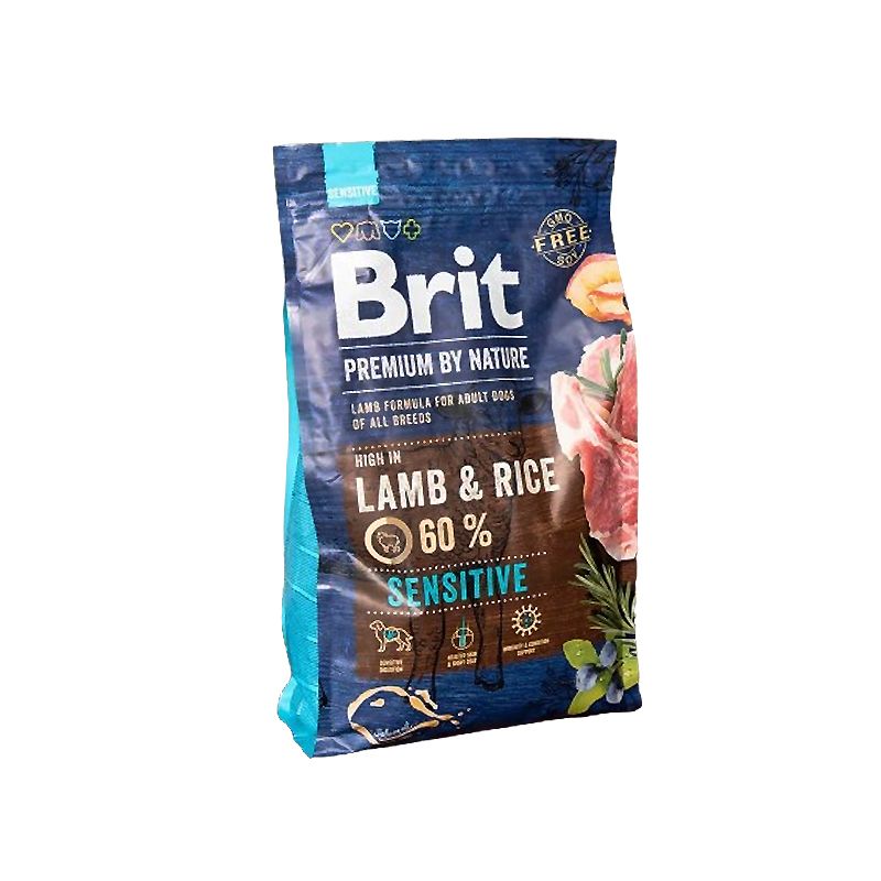 Сухий корм для собак Brit Premium Dog Sensitive 3 кг - ягня та рис - 148696 thumbnail popup