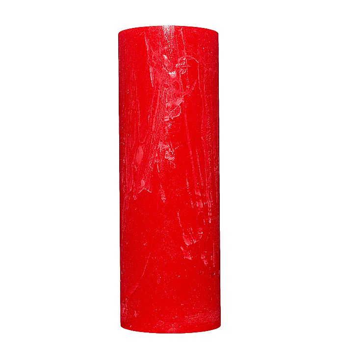 Свічка Рустік Циліндр червоний (5,5 х 16 см, 32 год) thumbnail popup