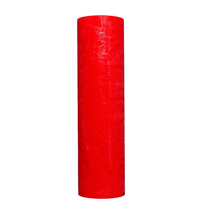 Свічка Рустік Циліндр червоний (5,5 х 20 см, 40 год) thumbnail popup