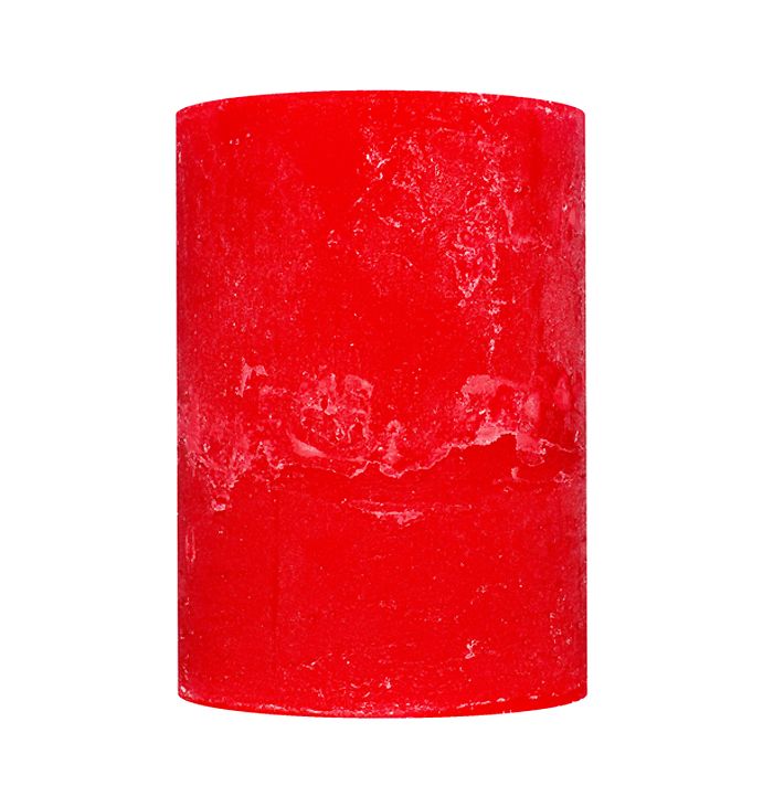 Свічка Рустік Циліндр червоний (8,5 х 12 см, 85 год) thumbnail popup