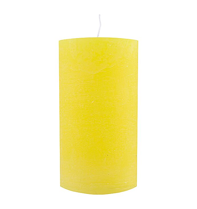 Свічка Рустік Циліндр світло жовтий (5,5 х 10 см, 20 год) thumbnail popup