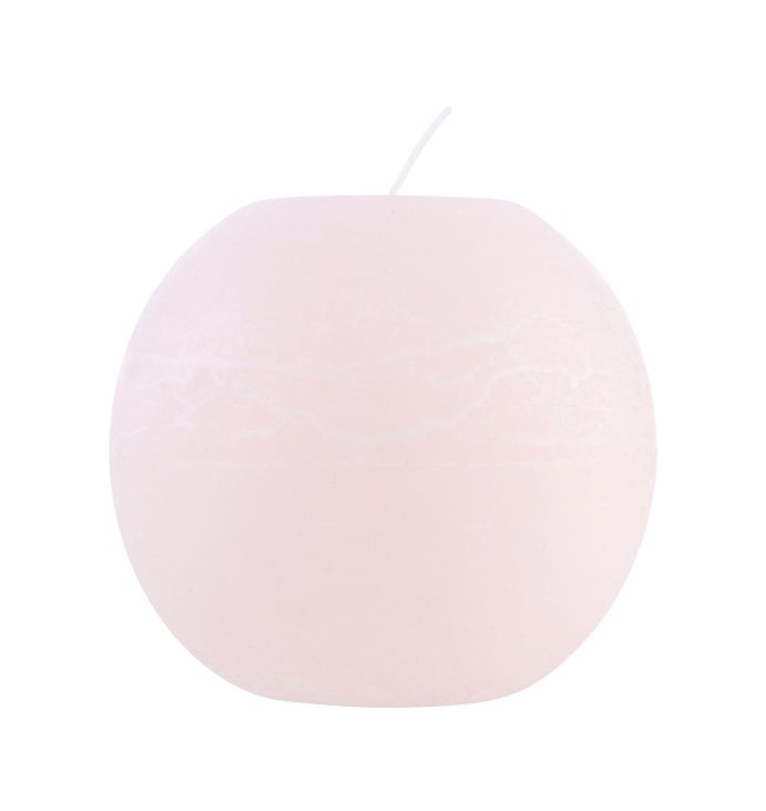 Свічка Рустік Шар світло-рожевий (D-10 х 8,5 см, 70 год) thumbnail popup