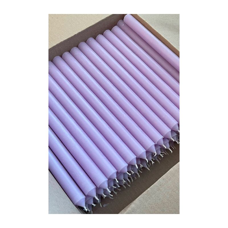 Свічки столові без упаковки, висота 250 мм діаметр – 19 мм бузкові
 thumbnail popup