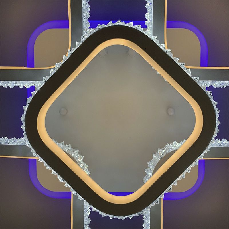Світлодіодний світильник із RGB підсвіткою з кристалами на корпусі thumbnail popup