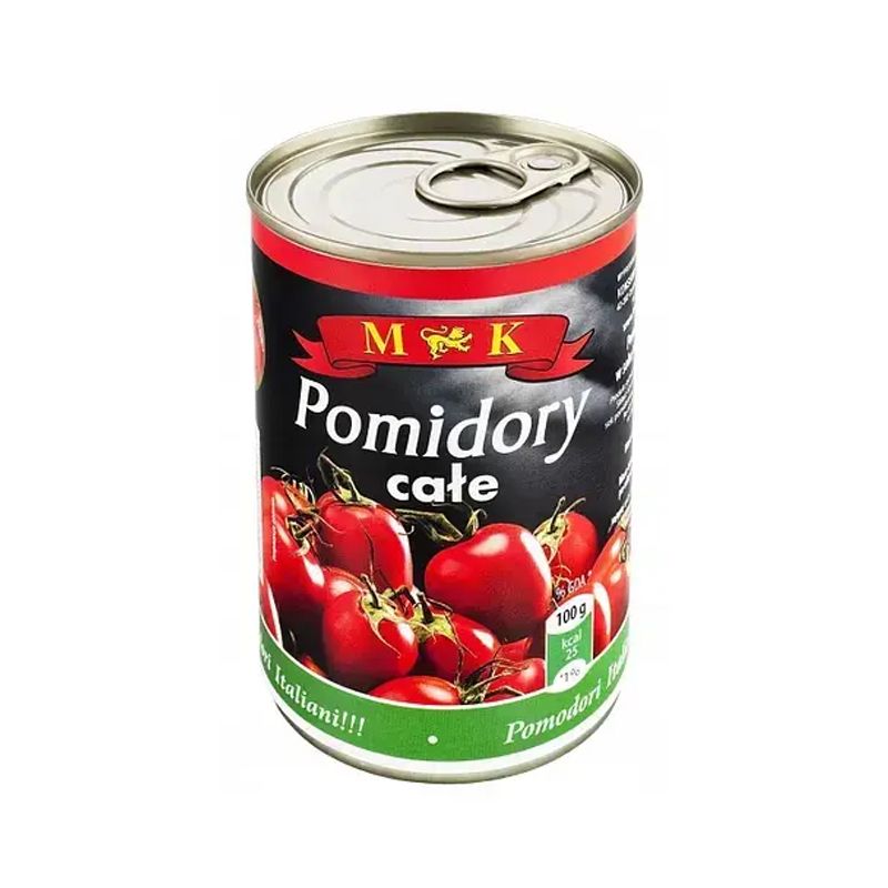 Томати (помідори) M||||K цільні очищені у власному соку консервовані, 400 г thumbnail popup