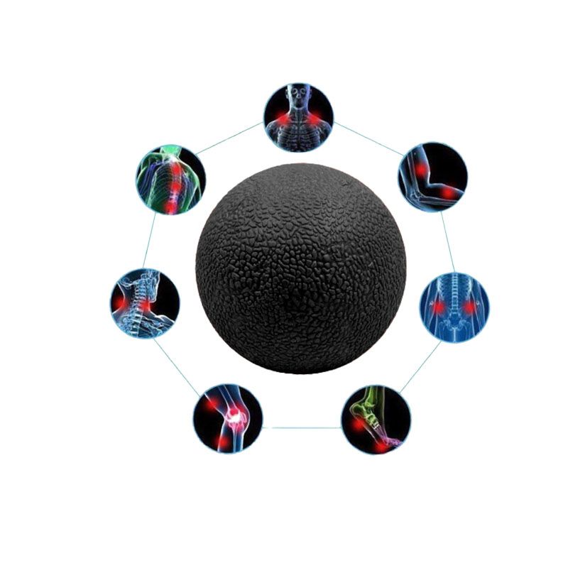М'ячик масажний, EasyFit TPR, 6см, чорний (EF-1061-B)МП - 29359 thumbnail popup