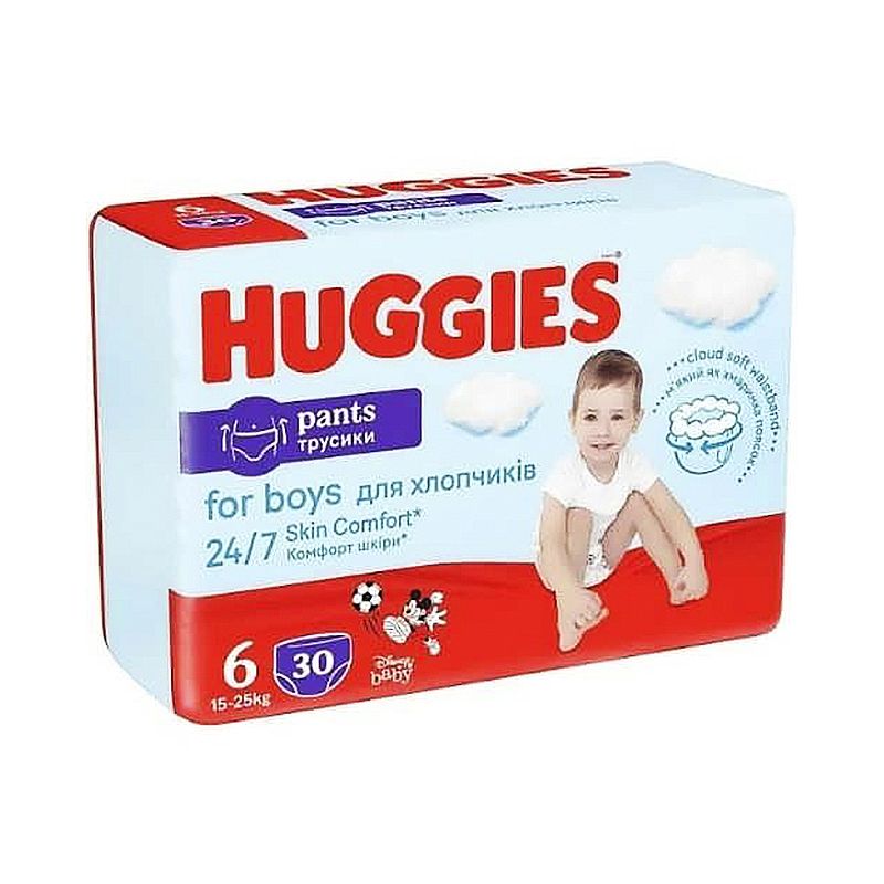Трусики-підгузки Huggies Pants для хлопчиків, розмір 6 (15-25 кг), 30 шт thumbnail popup
