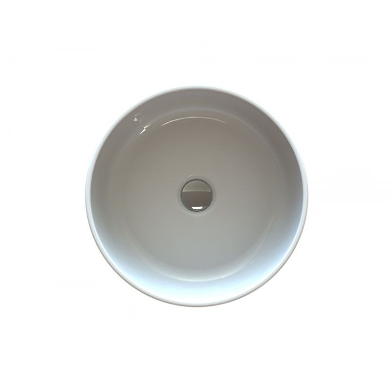 Умивальник «Сакура» Білий А100, круглий, на стільницю, литий мармур (177) thumbnail popup