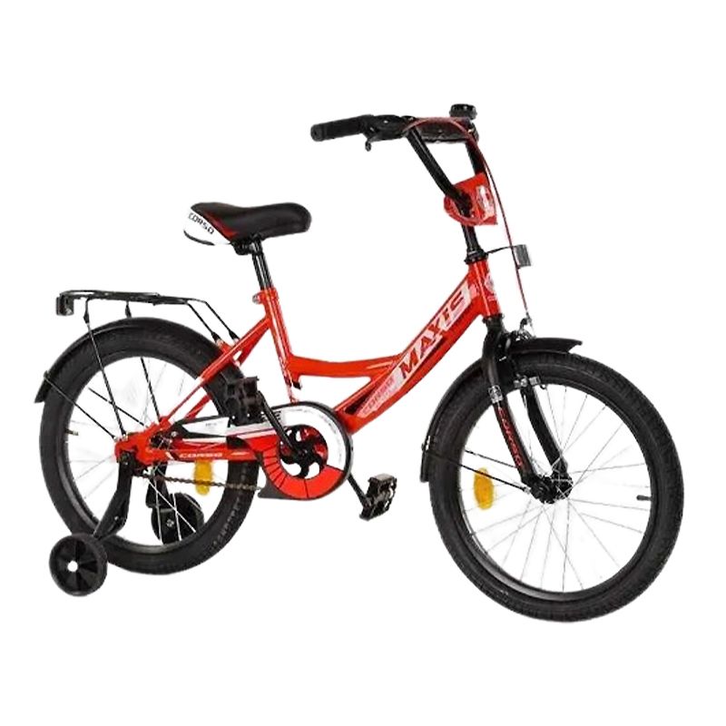 Велосипед 18" дюймів 2-х колісний "CORSO" ручне гальмо, дзвіночок, додаткові колеса, зібраний на 75% thumbnail popup