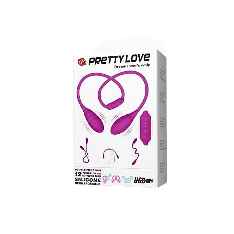 Вібратор Pretty Love BI-014327-5 Dream Lover's Whip гнучкий, для двох (372) thumbnail popup