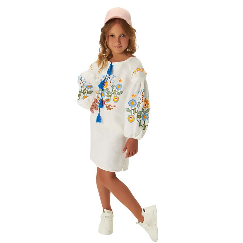 Вишита сукня Ukrglamour для дівчинки Любіть Україну 1, 134 (UKR-0238) thumbnail popup