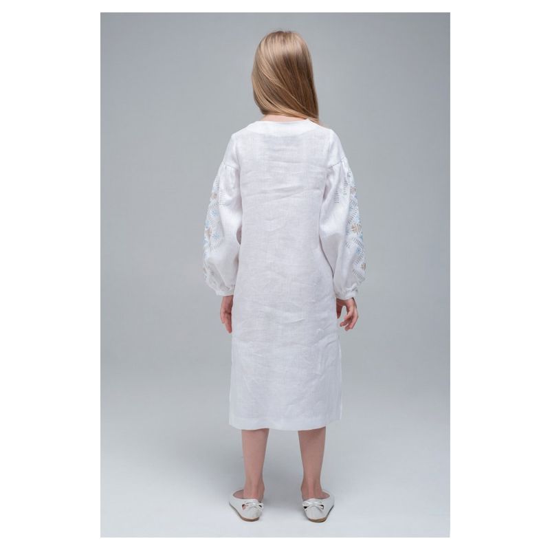 Вишиванка Ukrglamour, для дівчинки  вишита сукня White/Трійця, р.110 (UKR-0228) thumbnail popup