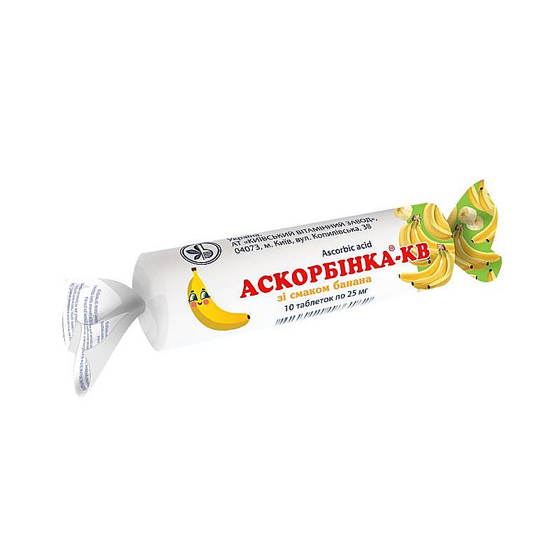 Вітамін-С Аскорбінка-КВ, банан, 25 мл (186434) thumbnail popup