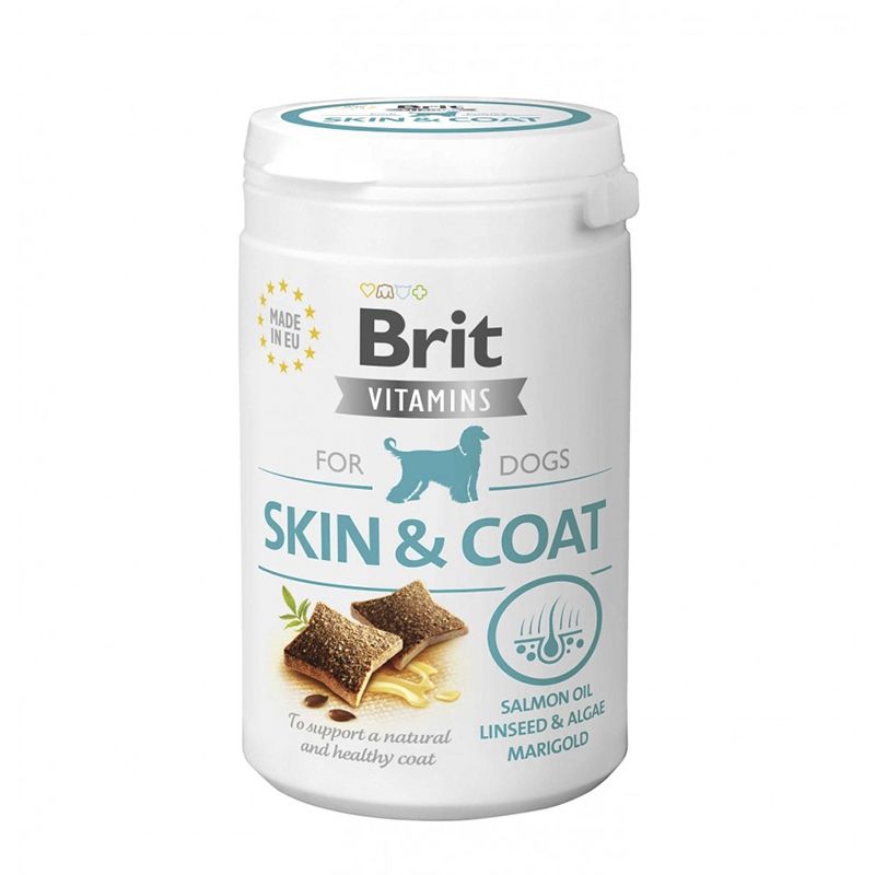 Вітаміни для собак Brit Vitamins Skin and Coat, для шкіри та шерсті, 150 г thumbnail popup
