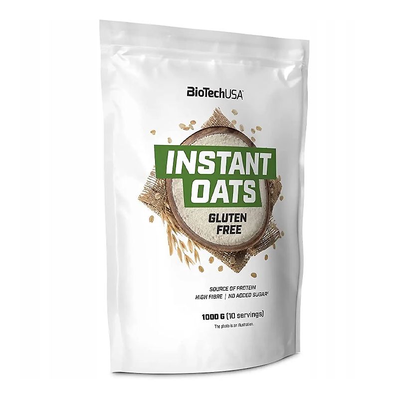 Вівсяні пластівці швидкого приготування BioTech Instant Oats Gluten Free 1000 g (Unflavoured) thumbnail popup