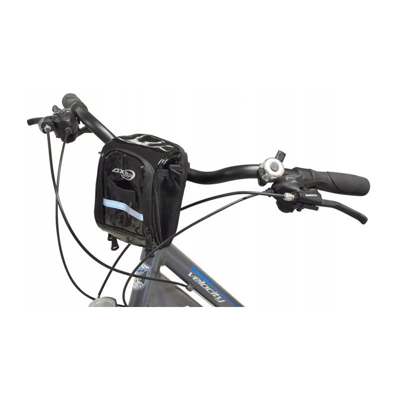 Водонепроникна велосумка на кермо, чоловіча сумка два в одному 1L Axer (S25680 black) thumbnail popup