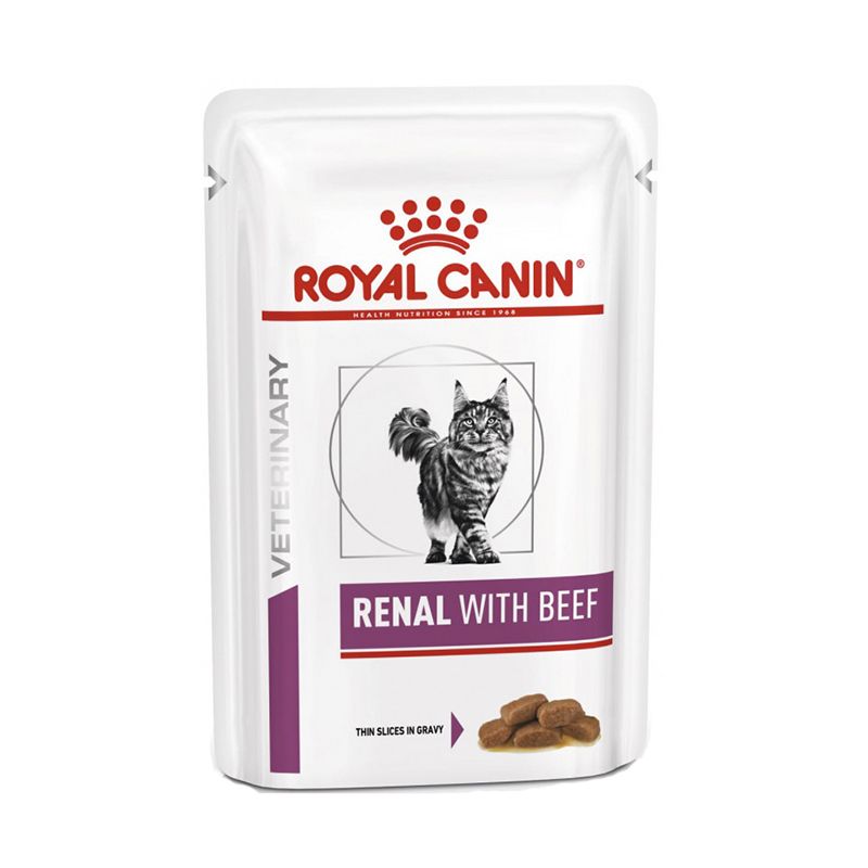 Вологий корм для котів, при захворюваннях нирок Royal Canin Renal pouch 85 г (яловичина) thumbnail popup