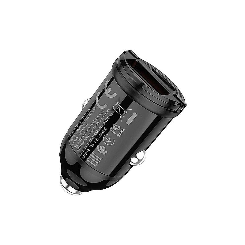 Зарядний пристрій Hoco NZ2 Link автомобільний, Type-C USB 30W, чорний (748201) thumbnail popup