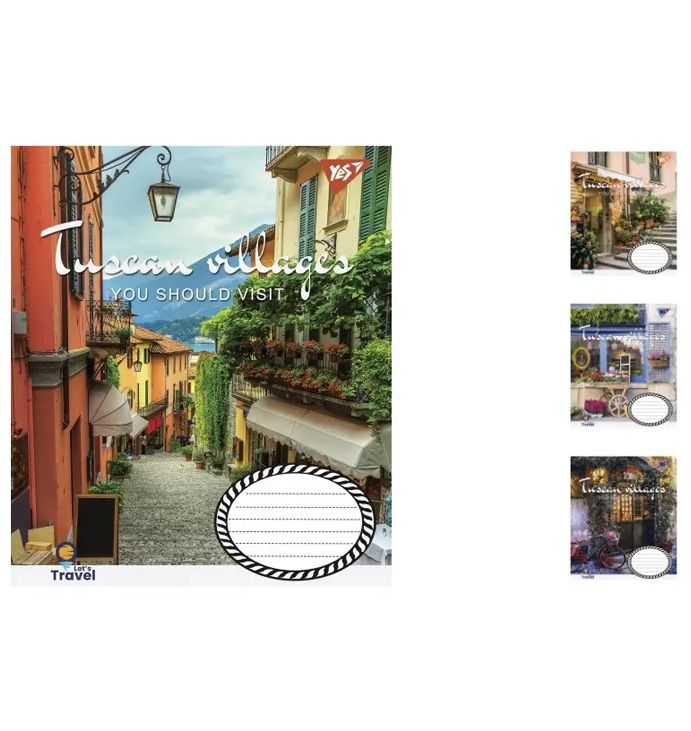 Зошит А5/36 клітинка YES Tuscan villages, 15 шт. в упаковці (M103402) thumbnail popup