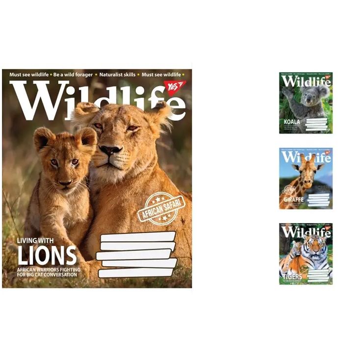 Зошит А5/60 клітинка YES Wild life, 10шт. в упаковці (M103431) thumbnail popup