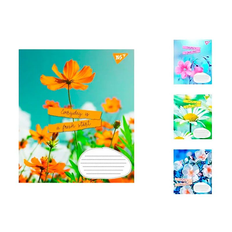Зошит А5/60 лінія 1В Summer flowers, 10шт. в упаковці (M103597) thumbnail popup