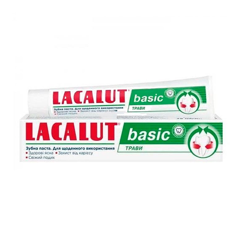 Зубна паста Lacalut Basic Трави, 75 мл thumbnail popup