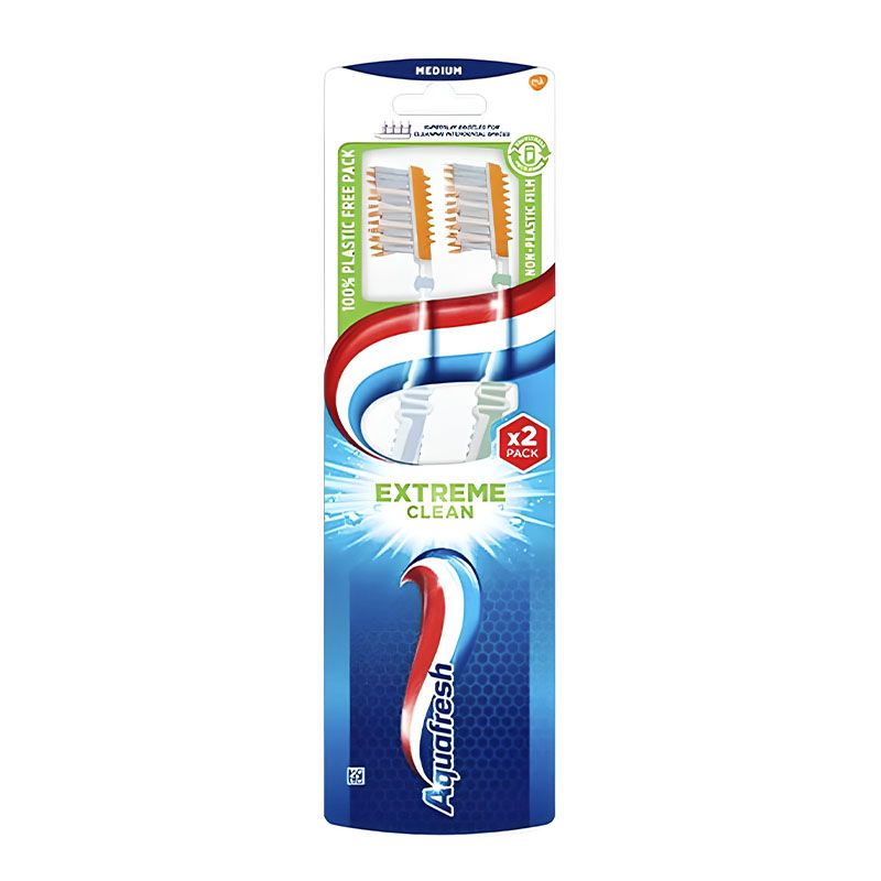 Зубна щітка Aquafresh Extreme Clean Medium, 2шт thumbnail popup