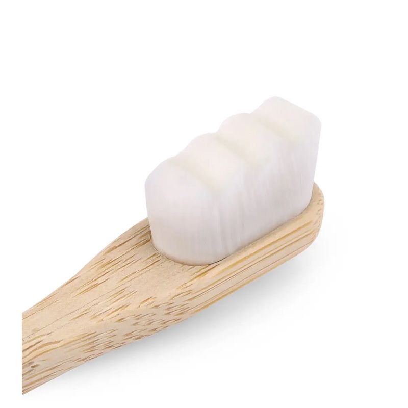 Зубна щітка нано-бамбукова ультра мʼяка біла thumbnail popup