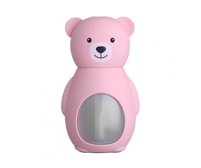 Зволожувач повітря Humidifier Ведмедик, ультразвуковий з підсвічуванням, рожевий,160мл thumbnail popup