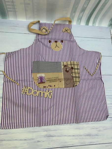 Фартух кухонний дитячій в полосочку, фіолетовий (АР652) - 1181