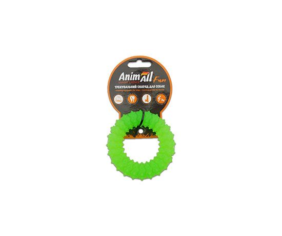 Іграшка AnimAll Fun кільце з шипами, зелене, 9 см(111650)