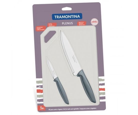 Набір ножів Tramontina Plenus 3 предмета grey (23498/614)