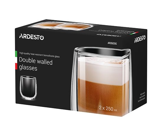 Набор стаканов Ardesto c двойным дном 2 шт х 250 мл (AR2625G)