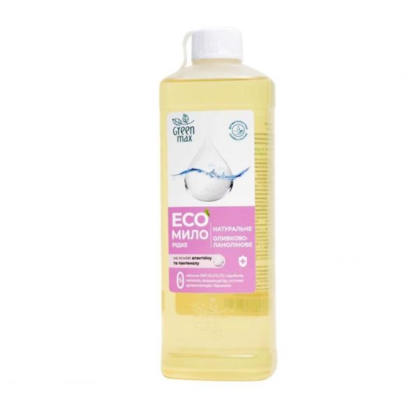 ЕСО мыло Green Max натуральное жидкое оливково-ланолиновое, 500мл (873101)
