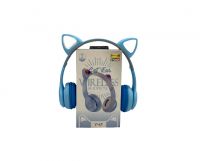 Навушники бездротові Bluetooth з котячими вушками і LED підсвічуванням Cat Ear Y47 М (N3630) thumbnail popup