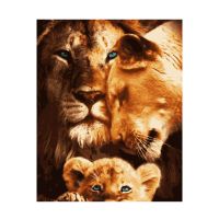 Картина за номерами 'Сім'я левів' 40*50 см (PN3999) thumbnail popup