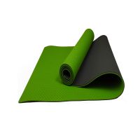 Килимок для йоги та фітнесу EasyFit TPE TC двошар.183х61х0,6 см, зелено-чорний(EF-1924-G/B) thumbnail popup