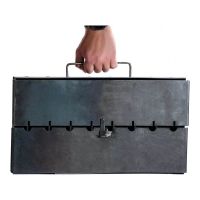 Мангал чемодан (валіза) на 8 шампуров, 2мм (ДхВхШ: 46,5х48х31), (МЧ-8/2)МП - 36764 thumbnail popup